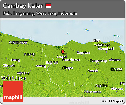 Physical Panoramic Map of Cambay Kaler
