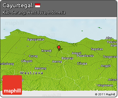 Physical Panoramic Map of Cayurtegal