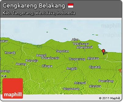 Physical Panoramic Map of Cengkareng Belakang