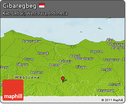 Physical Panoramic Map of Cibaregbeg