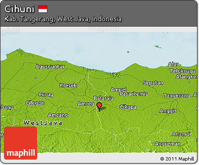 Physical Panoramic Map of Cihuni