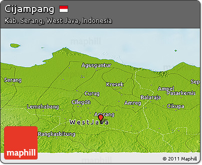 Physical Panoramic Map of Cijampang