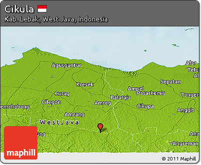 Physical Panoramic Map of Cikula