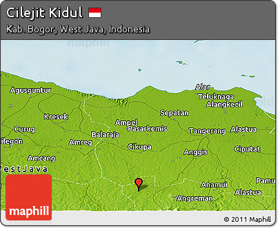 Physical Panoramic Map of Cilejit Kidul