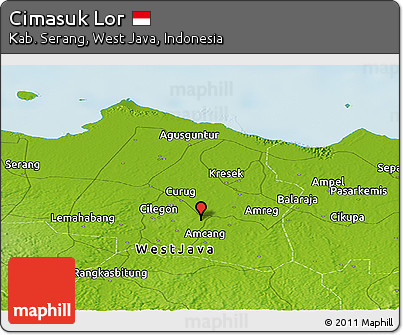 Physical Panoramic Map of Cimasuk Lor
