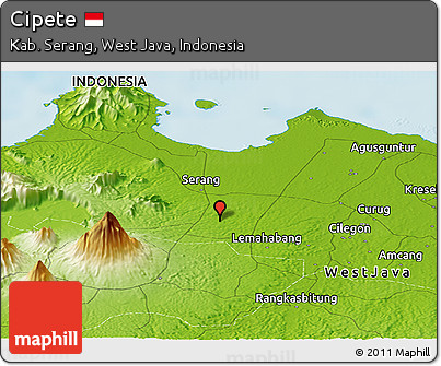 Physical Panoramic Map of Cipete
