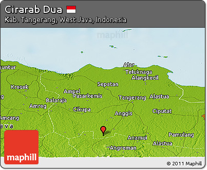 Physical Panoramic Map of Cirarab Dua