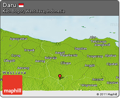 Physical Panoramic Map of Daru