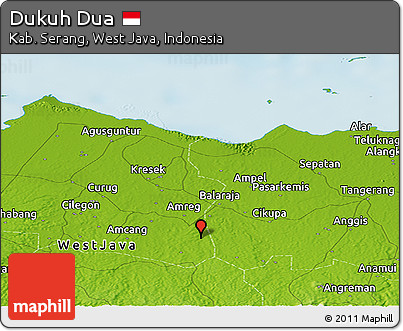 Physical Panoramic Map of Dukuh Dua