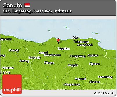 Physical Panoramic Map of Ganefo