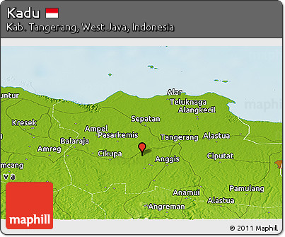 Physical Panoramic Map of Kadu