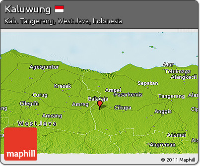 Physical Panoramic Map of Kaluwung