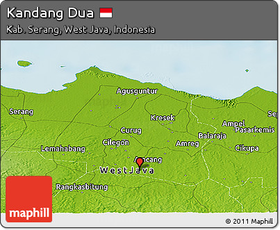 Physical Panoramic Map of Kandang Dua