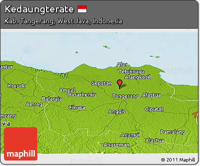 Physical Panoramic Map of Kedaungterate