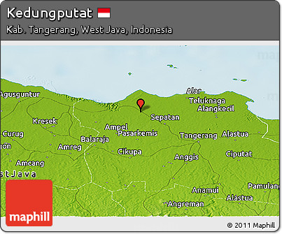 Physical Panoramic Map of Kedungputat