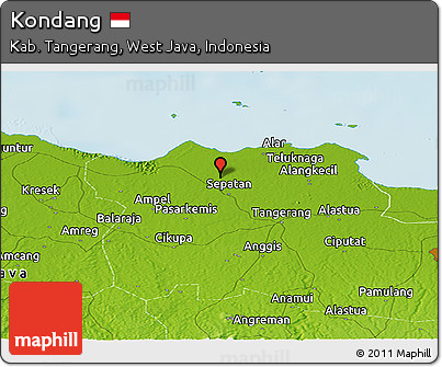 Physical Panoramic Map of Kondang