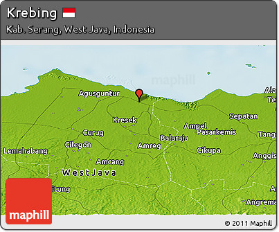 Physical Panoramic Map of Krebing