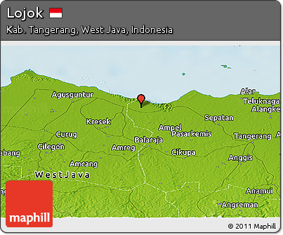 Physical Panoramic Map of Lojok