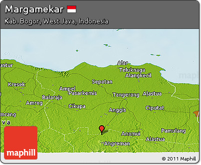 Physical Panoramic Map of Margamekar