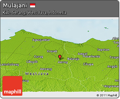 Physical Panoramic Map of Mulajani