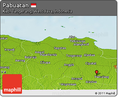 Physical Panoramic Map of Pabuatan