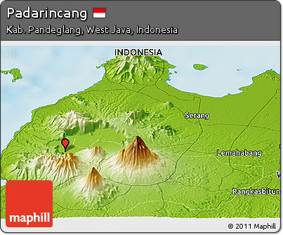 Physical Panoramic Map of Padarincang