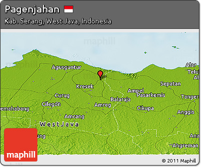 Physical Panoramic Map of Pagenjahan