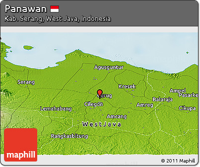 Physical Panoramic Map of Panawan