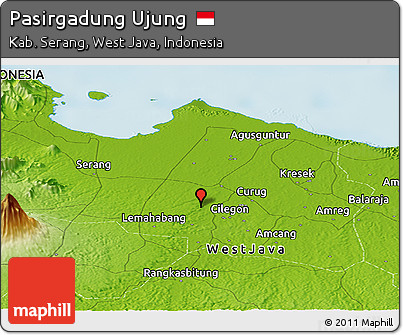 Physical Panoramic Map of Pasirgadung Ujung