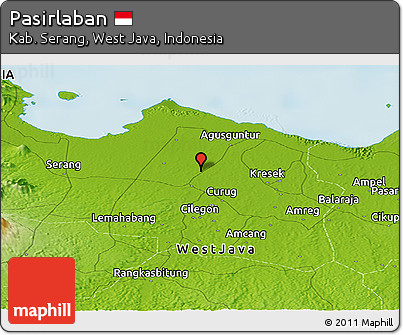 Physical Panoramic Map of Pasirlaban