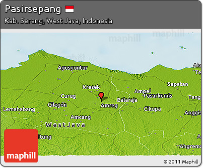 Physical Panoramic Map of Pasirsepang