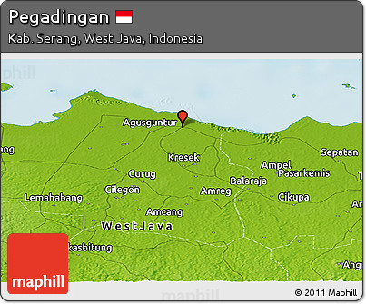 Physical Panoramic Map of Pegadingan