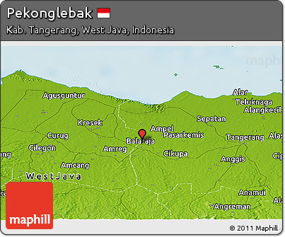 Physical Panoramic Map of Pekonglebak