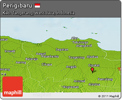 Physical Panoramic Map of Perigibaru