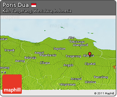Physical Panoramic Map of Poris Dua