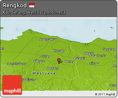 Physical Panoramic Map of Rengkod