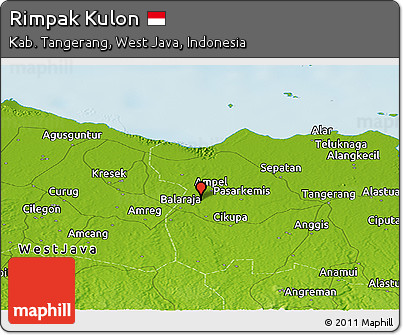 Physical Panoramic Map of Rimpak Kulon
