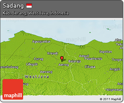 Physical Panoramic Map of Sadang
