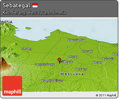 Physical Panoramic Map of Sebategal
