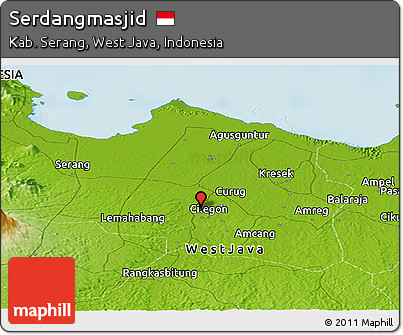 Physical Panoramic Map of Serdangmasjid
