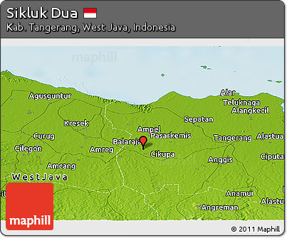 Physical Panoramic Map of Sikluk Dua