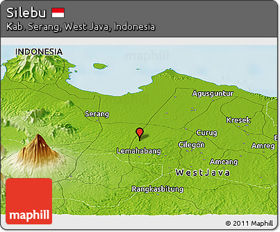 Physical Panoramic Map of Silebu