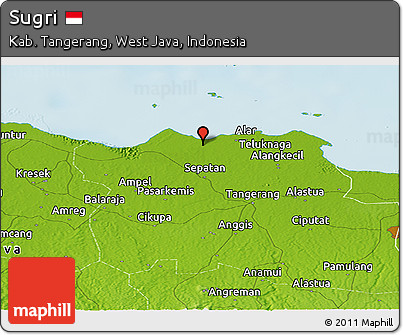 Physical Panoramic Map of Sugri