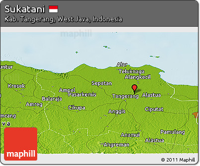 Physical Panoramic Map of Sukatani