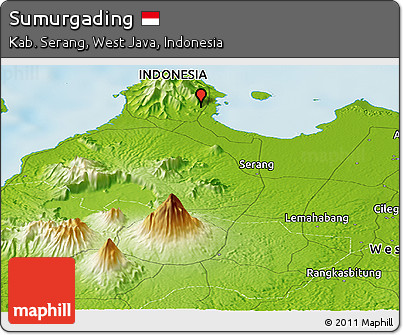 Physical Panoramic Map of Sumurgading