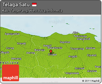 Physical Panoramic Map of Telaga Satu