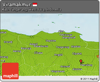 Physical Panoramic Map of Viramakmur