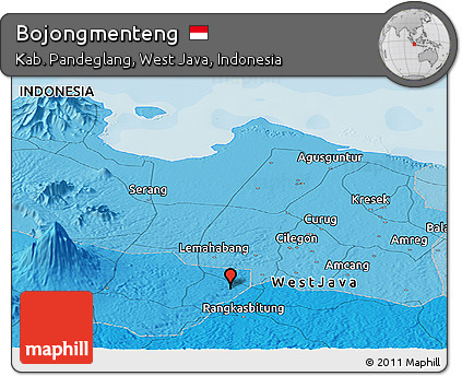 Political Panoramic Map of Bojongmenteng