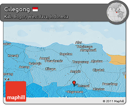 Political Panoramic Map of Cilegong
