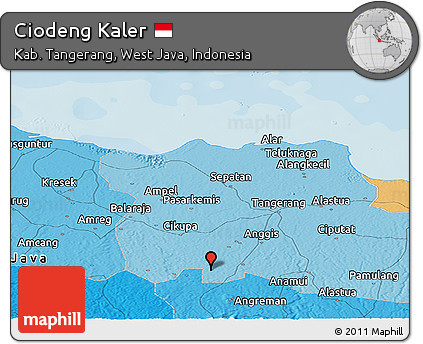 Political Panoramic Map of Ciodeng Kaler